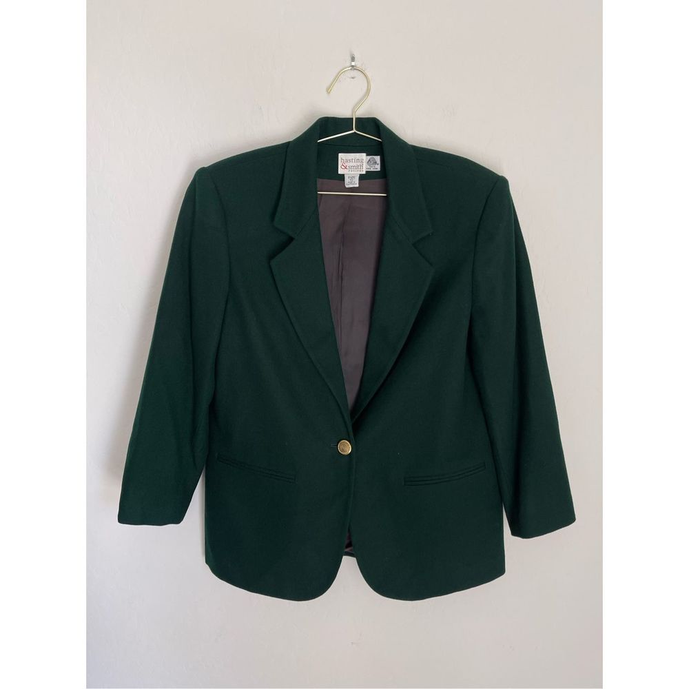 HASTINGS & SMITH Vintage 100 % Wool Blazer Size 10 Petites